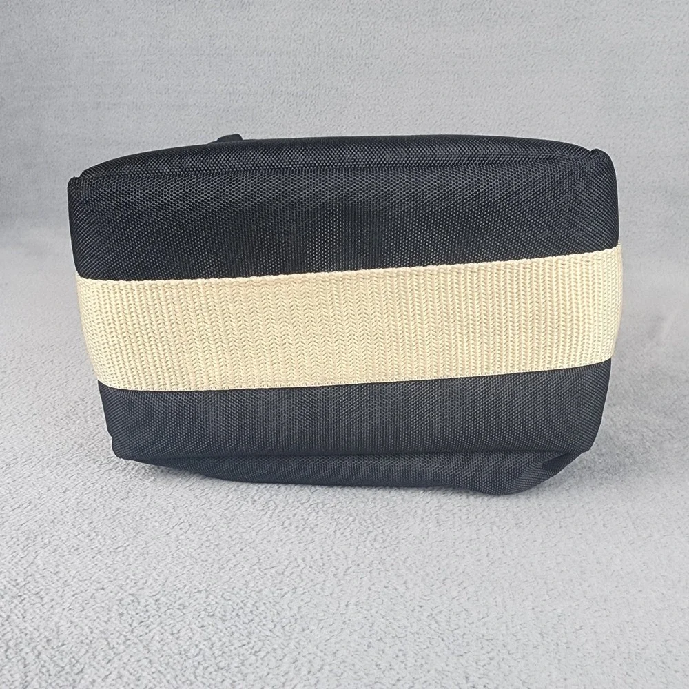 Vintage Canon Camera Shoulder Bag Black Tan Padded SLR DSLR Case Strap